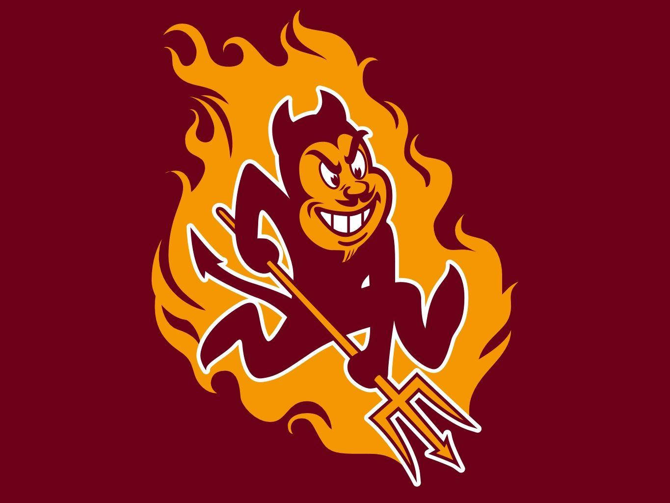 Fire Sun Devil Arizona State University Wallpaper