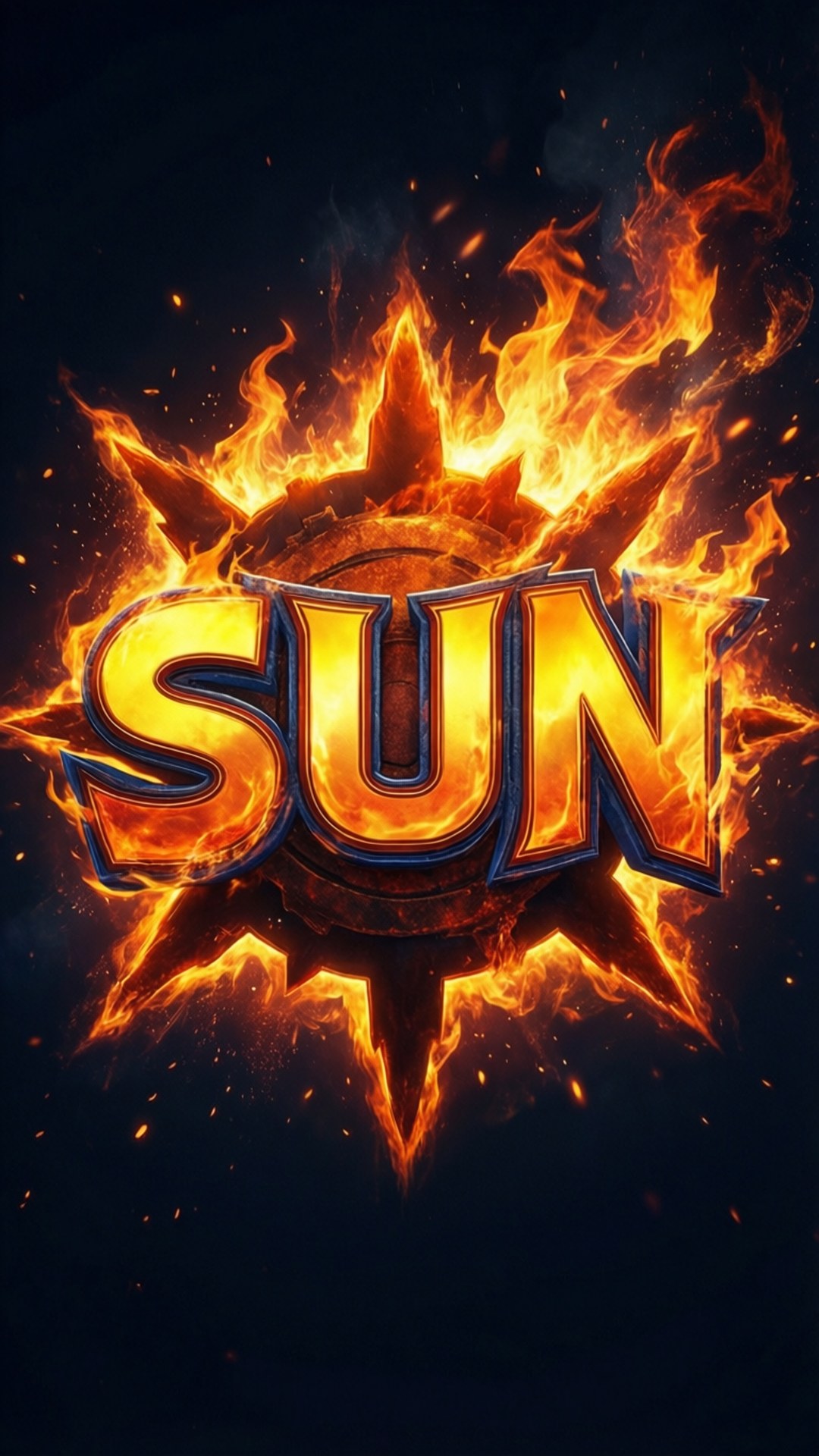 Logo Soleil de Feu Fonds d'écran