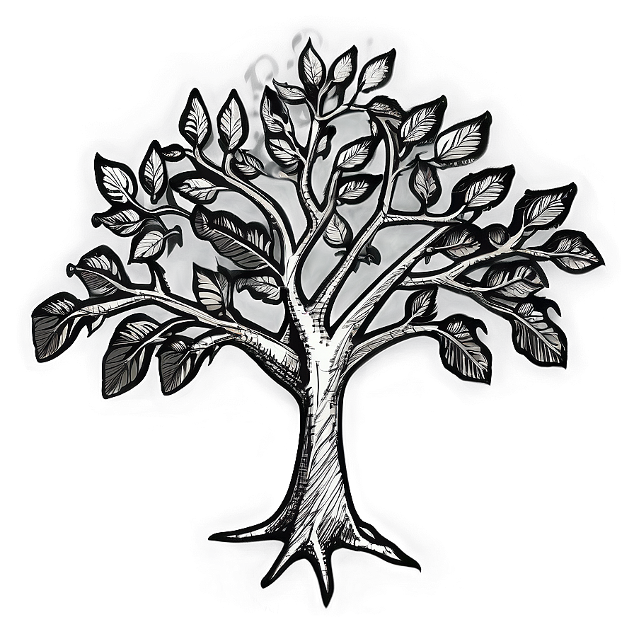 Fire Tree Sketch Png 85 PNG