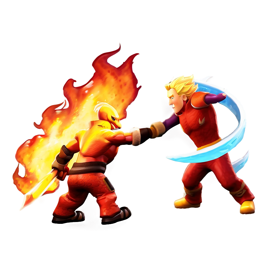 Fire Vs Ice Showdown Png 05252024 PNG