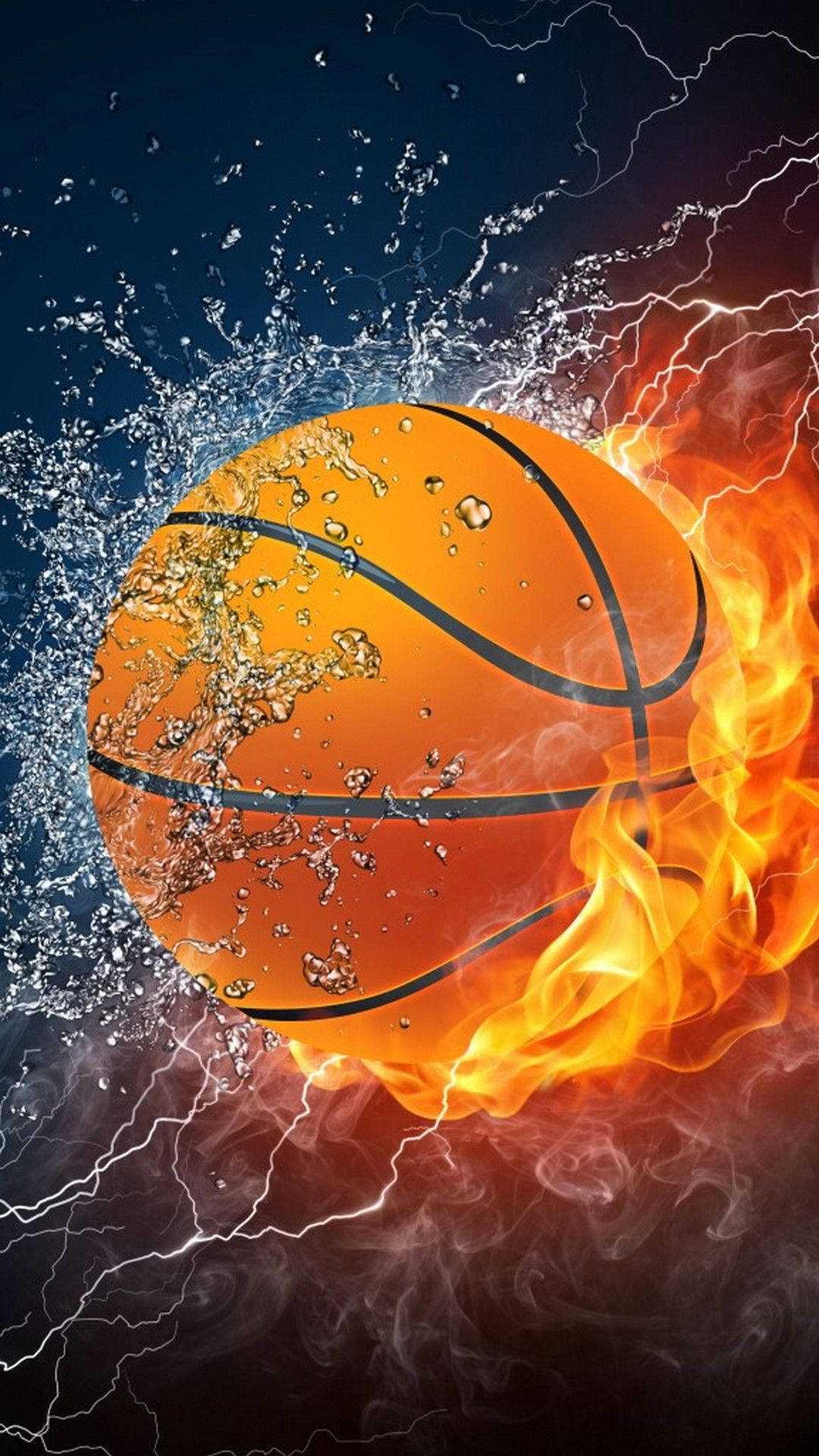 Fire Water Cool Basketball Iphone