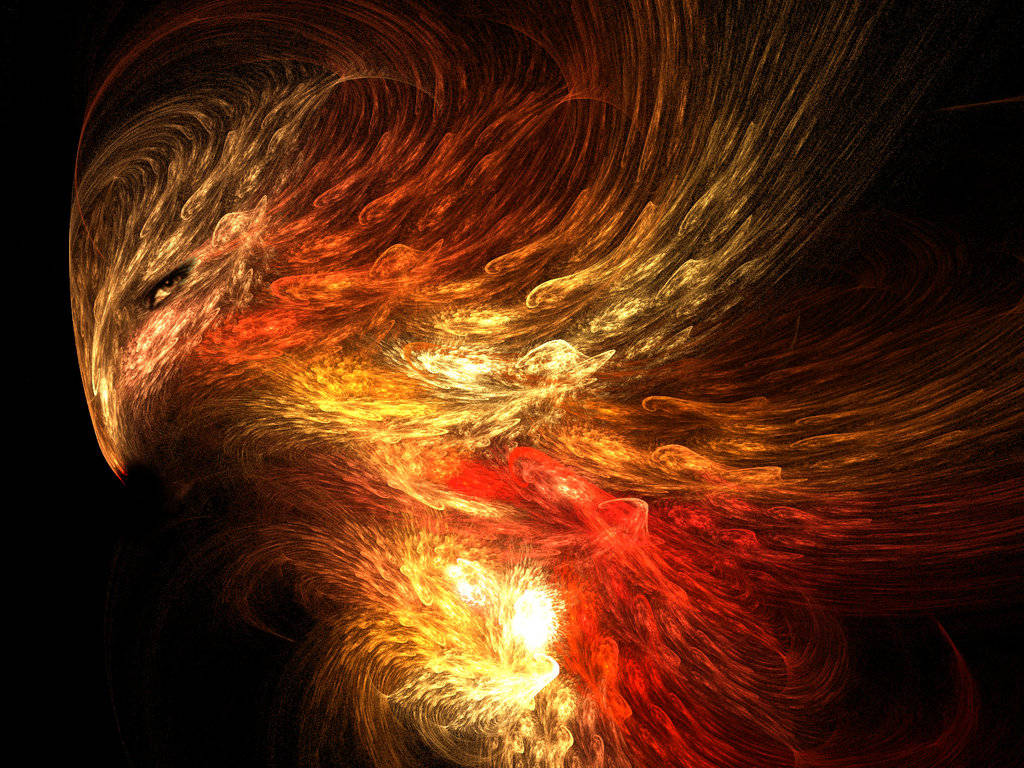 Fire Wings Of Phoenix Wallpaper