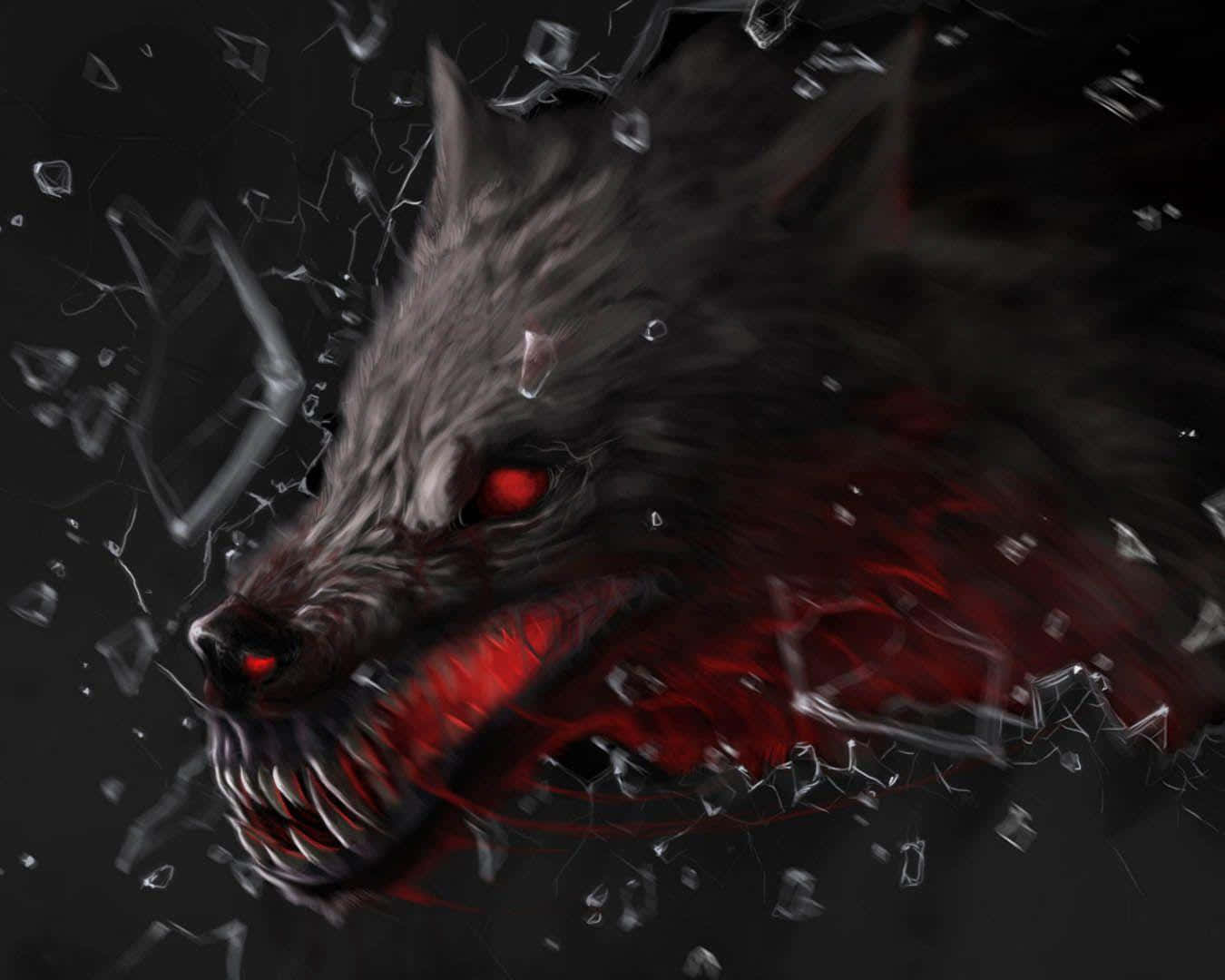 "Feel the fierce passion of the Fire Wolf" Wallpaper