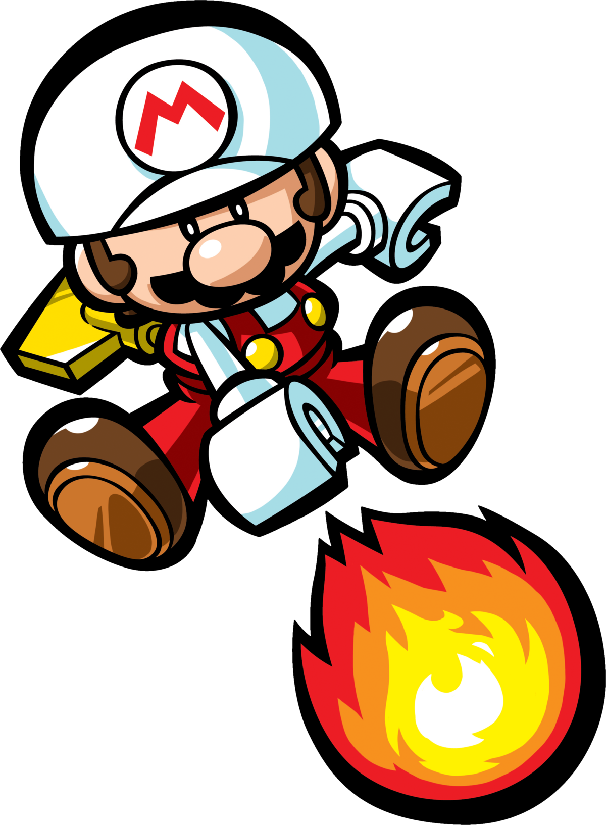 Fireball Throwing Mario Artwork PNG