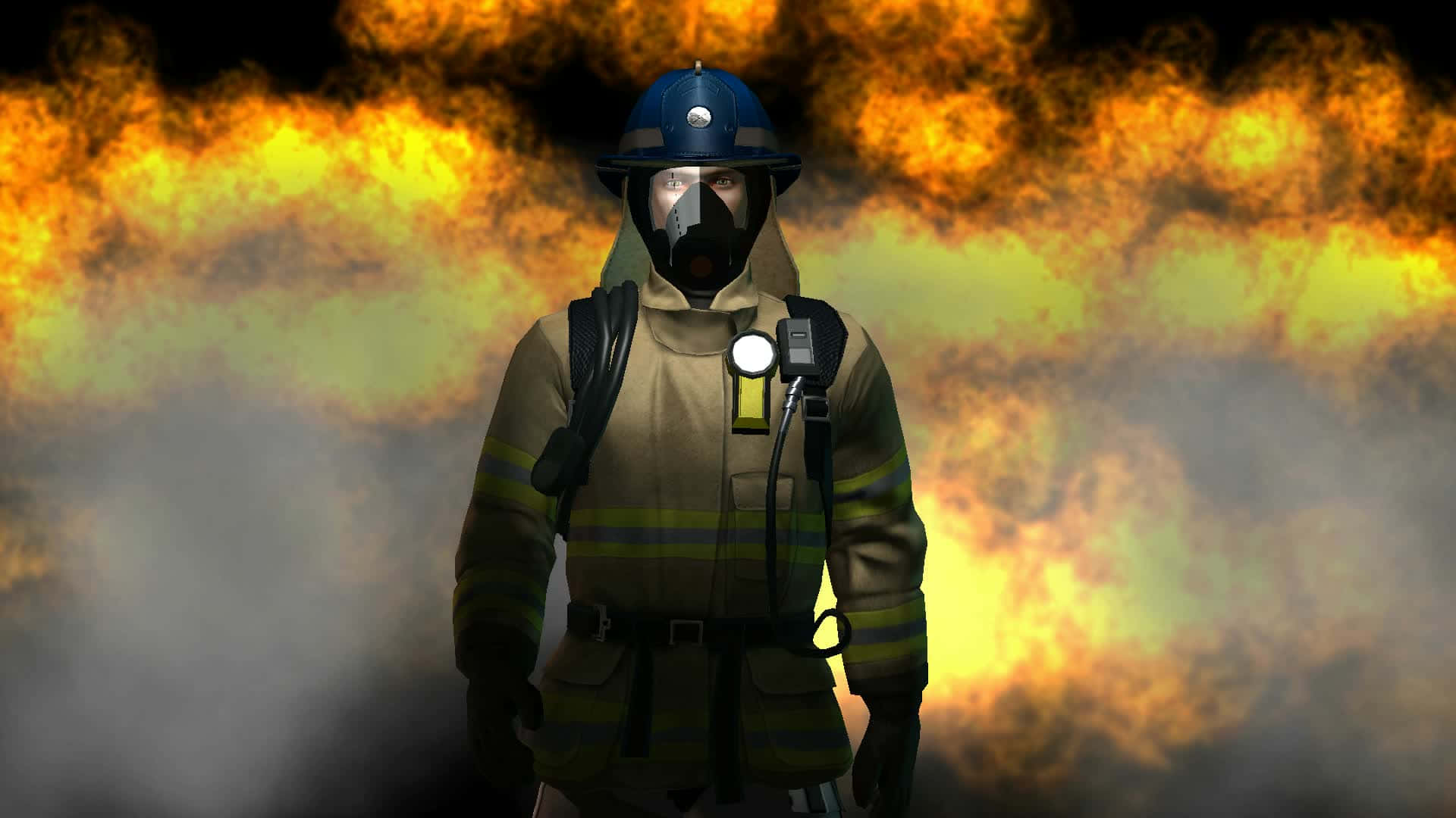 Feuerwehrmannin Flammen Screenshot