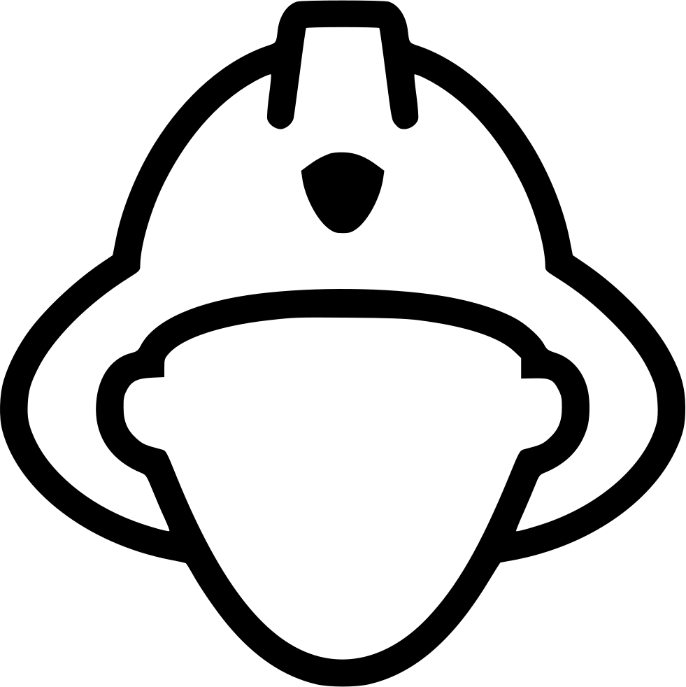 Firefighter Helmet Outline PNG