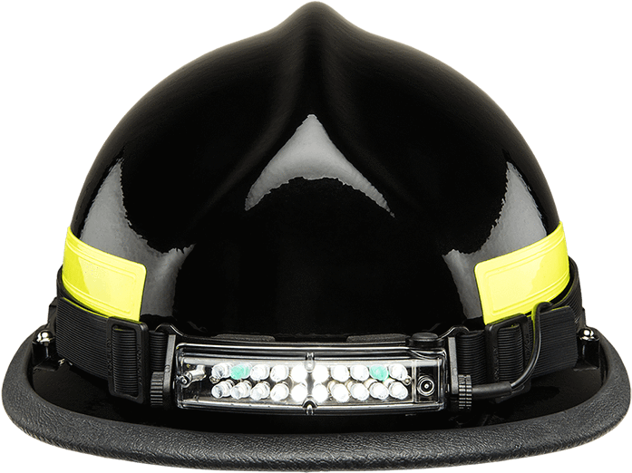 Firefighter Helmetwith Visorand Flashlight PNG