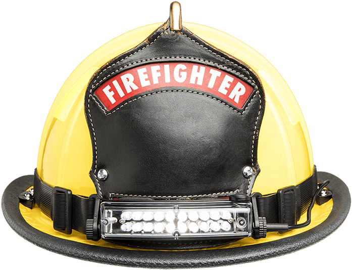 Firefighter Helmetwith Visorand Lights PNG
