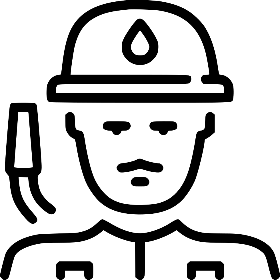 Firefighter Icon Outline PNG