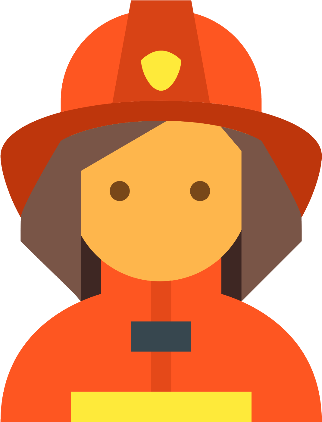 Firefighter Icon Portrait PNG