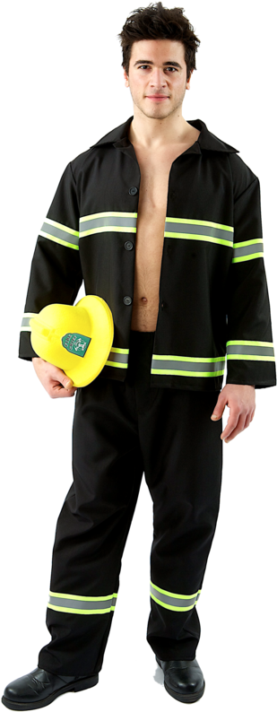 Firefighter Uniform Portrait PNG
