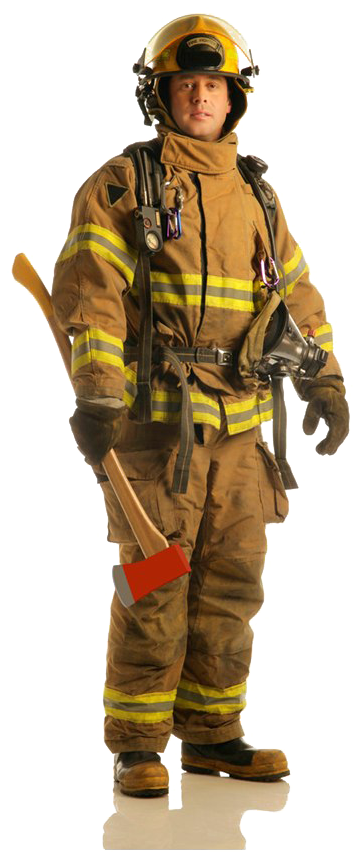 Firefighterin Full Gear PNG