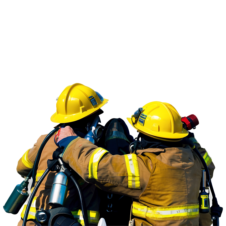 Download Firefighters Working Together Png Snf | Wallpapers.com