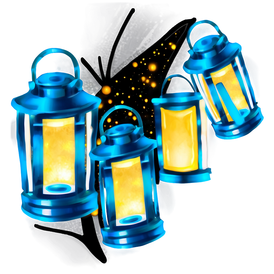 Fireflies And Lanterns Png 40 PNG