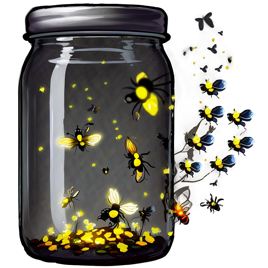 Fireflies In A Jar Png Bfq PNG