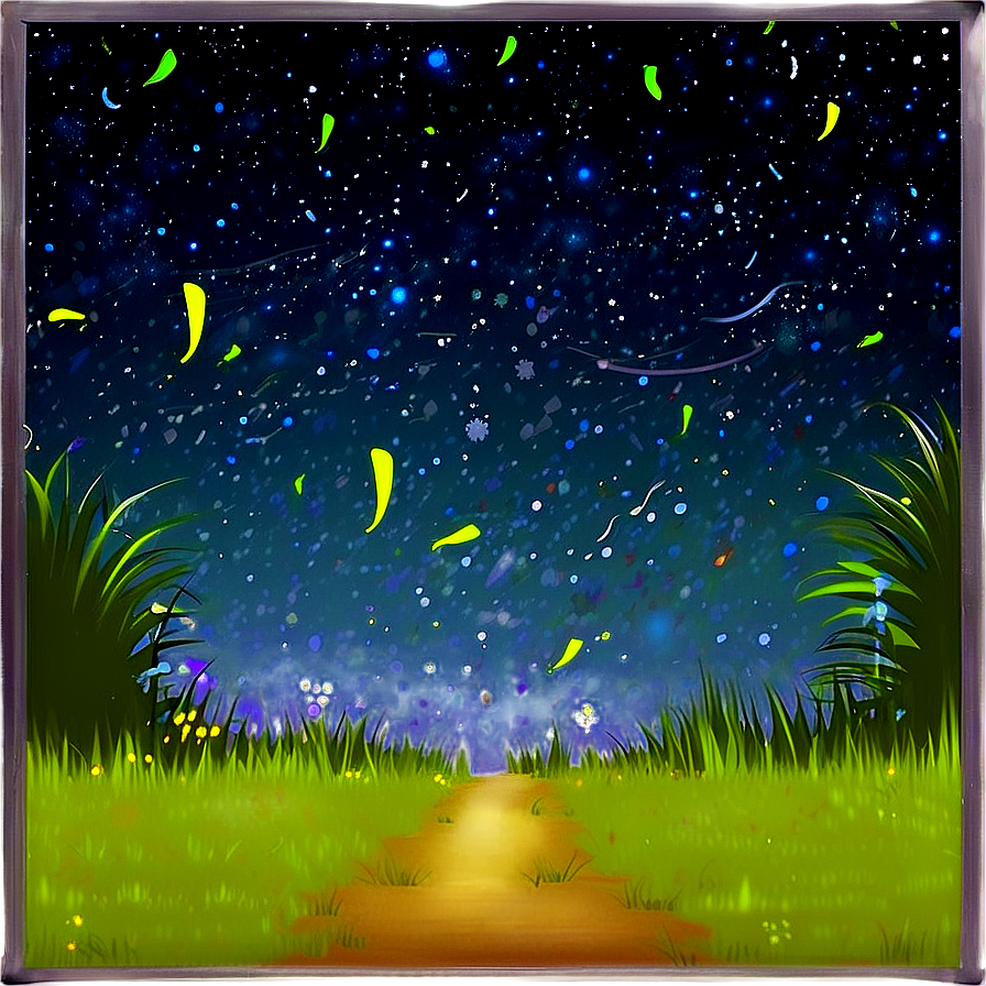 Fireflies In Night Sky Png Pch PNG