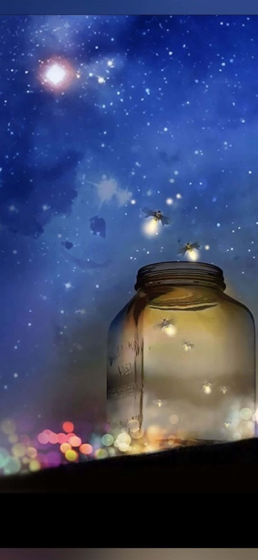 "The brilliance of fireflies lighting up the night."