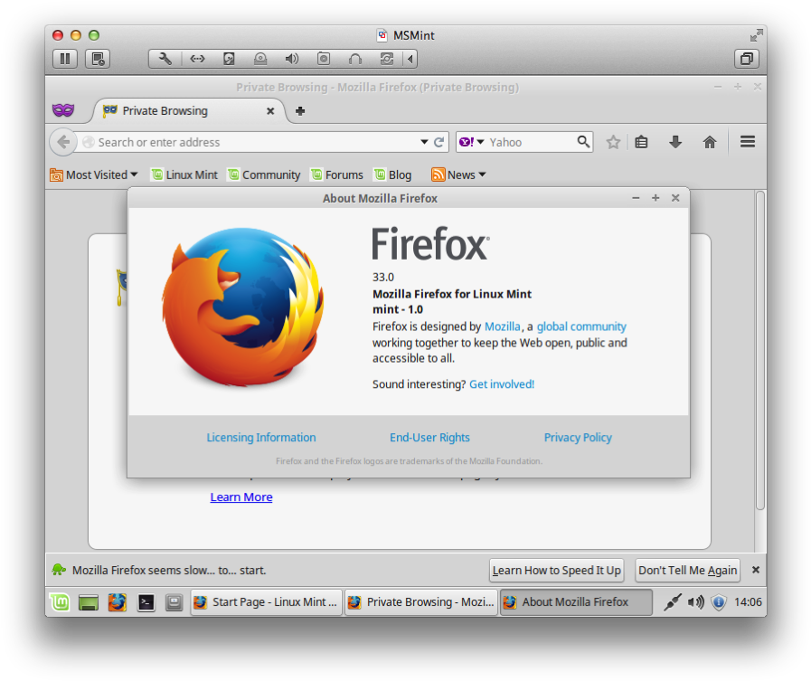 Firefox Private Browsing Linux Mint PNG