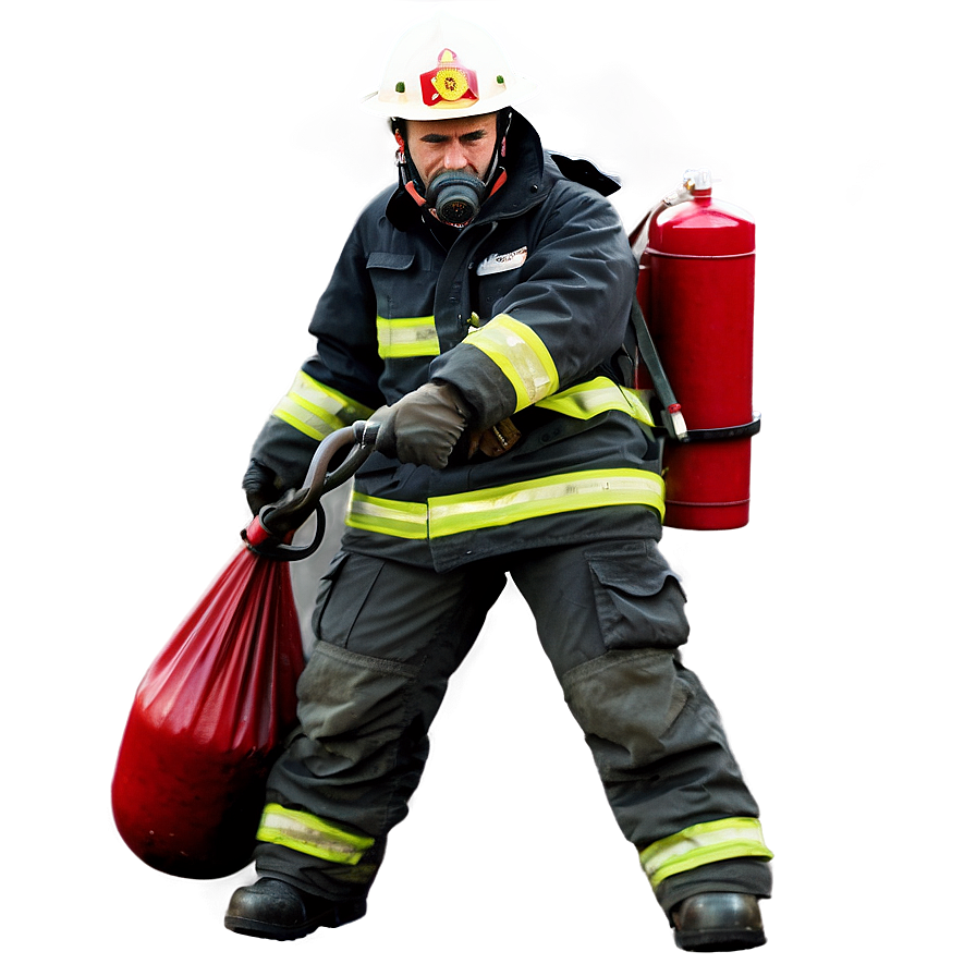 Download Fireman At Work Png Yaq | Wallpapers.com