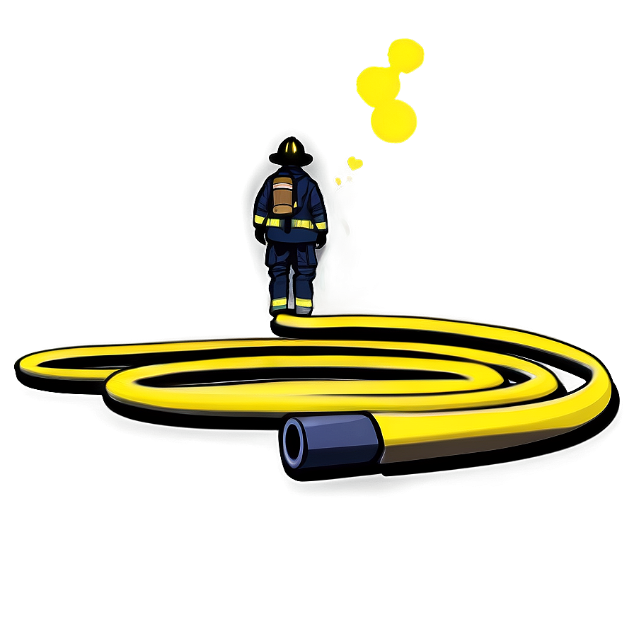Fireman With Hose Png Byg PNG
