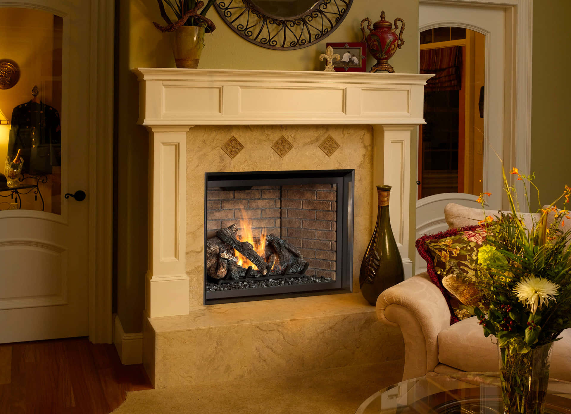 Enjoy a Cozy Night by the Fireplace
