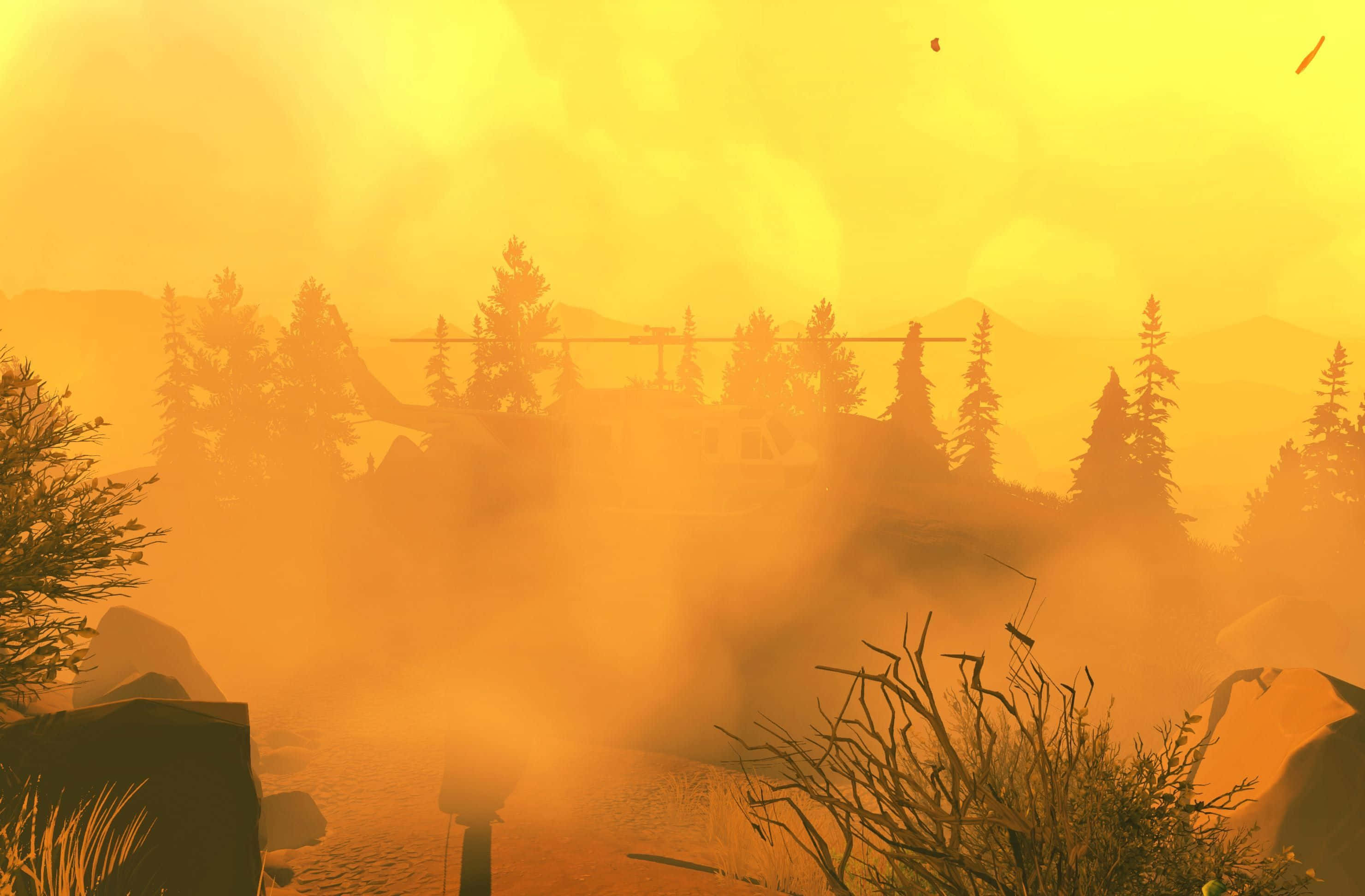 A view of Firewatch, a natural refuge away from the rest of the world.