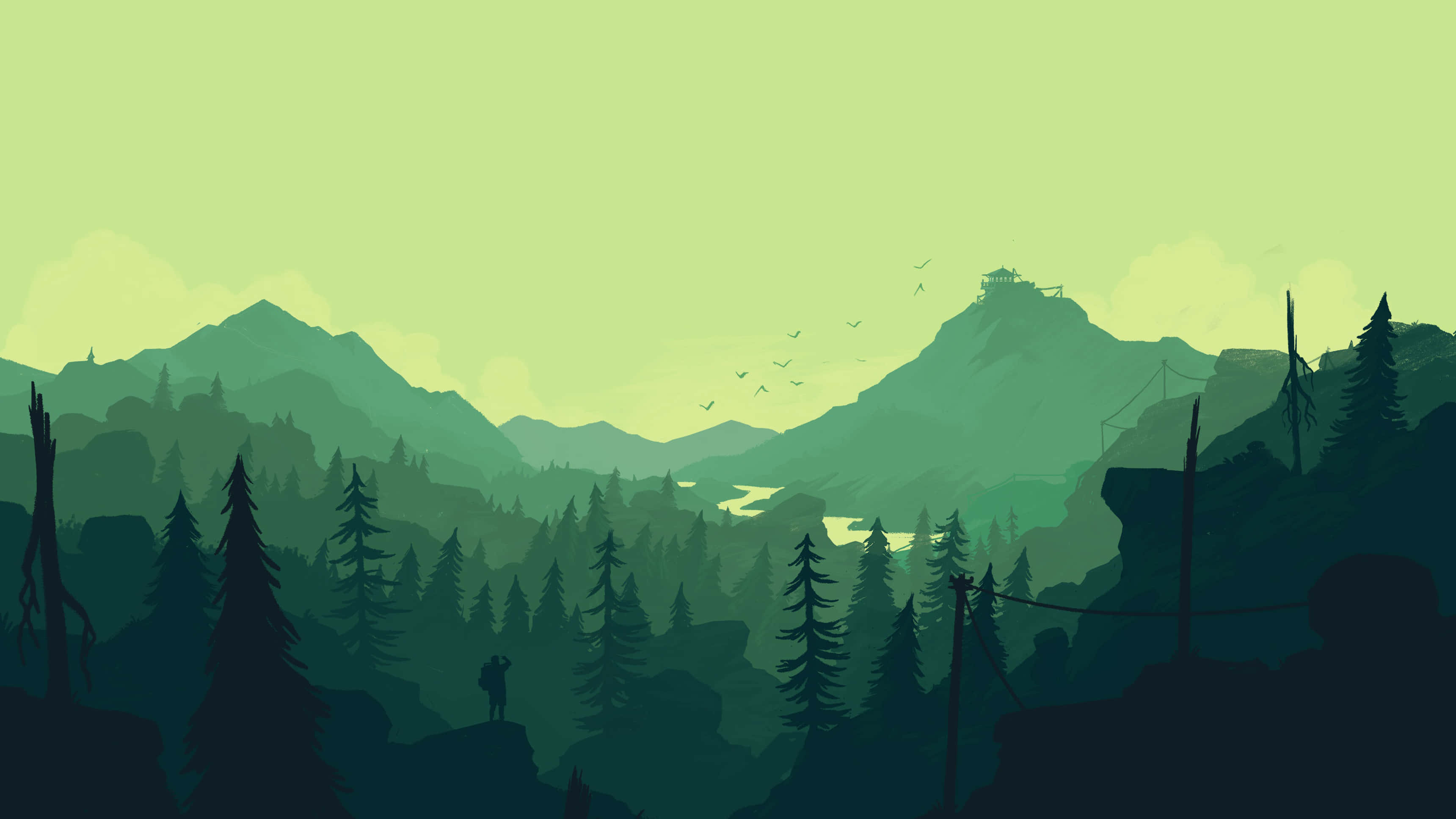 "Discover the beauty of nature in Firewatch."