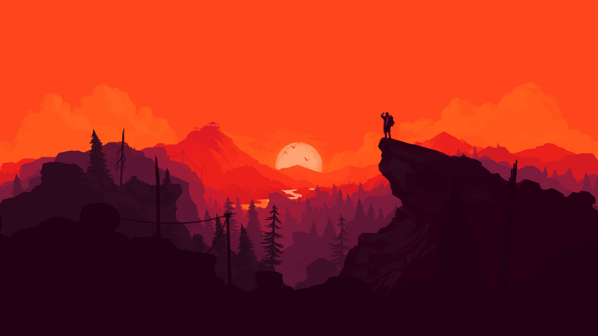 Take a journey in the dazzling environment of Firewatch