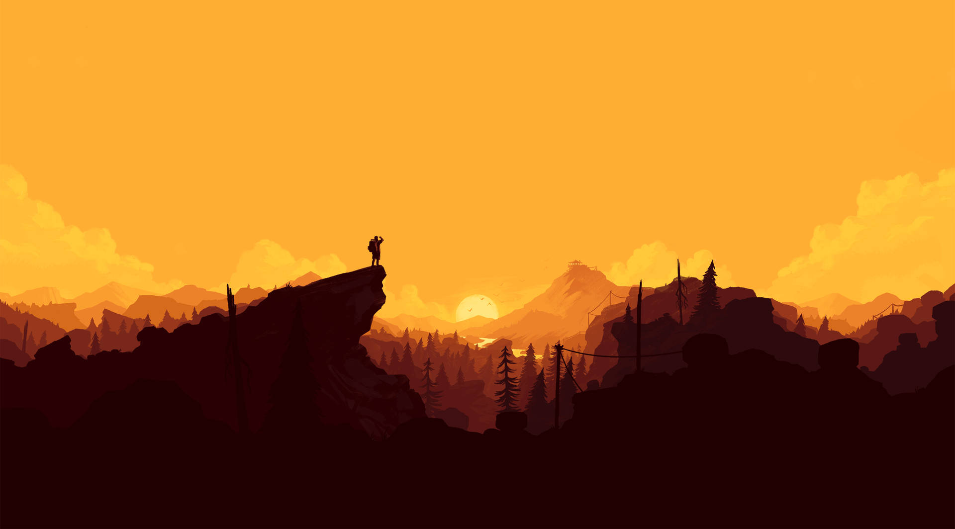 Taking in the Beautiful Views of Firewatch Wallpaper