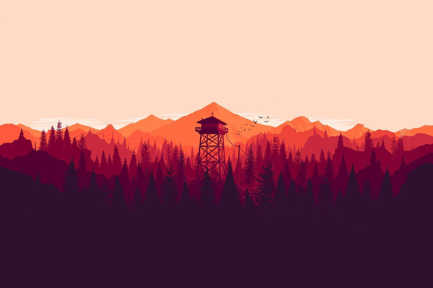 Firewatch Red Tonal Gradation Picture