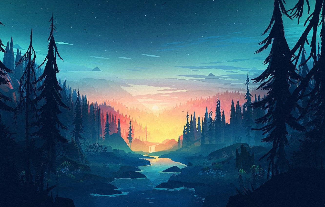 Explore the Wilderness and Take in the Beauty of the Sunset Wallpaper