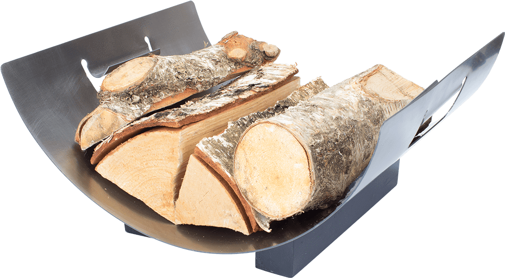 Firewood Logson Metal Stand PNG