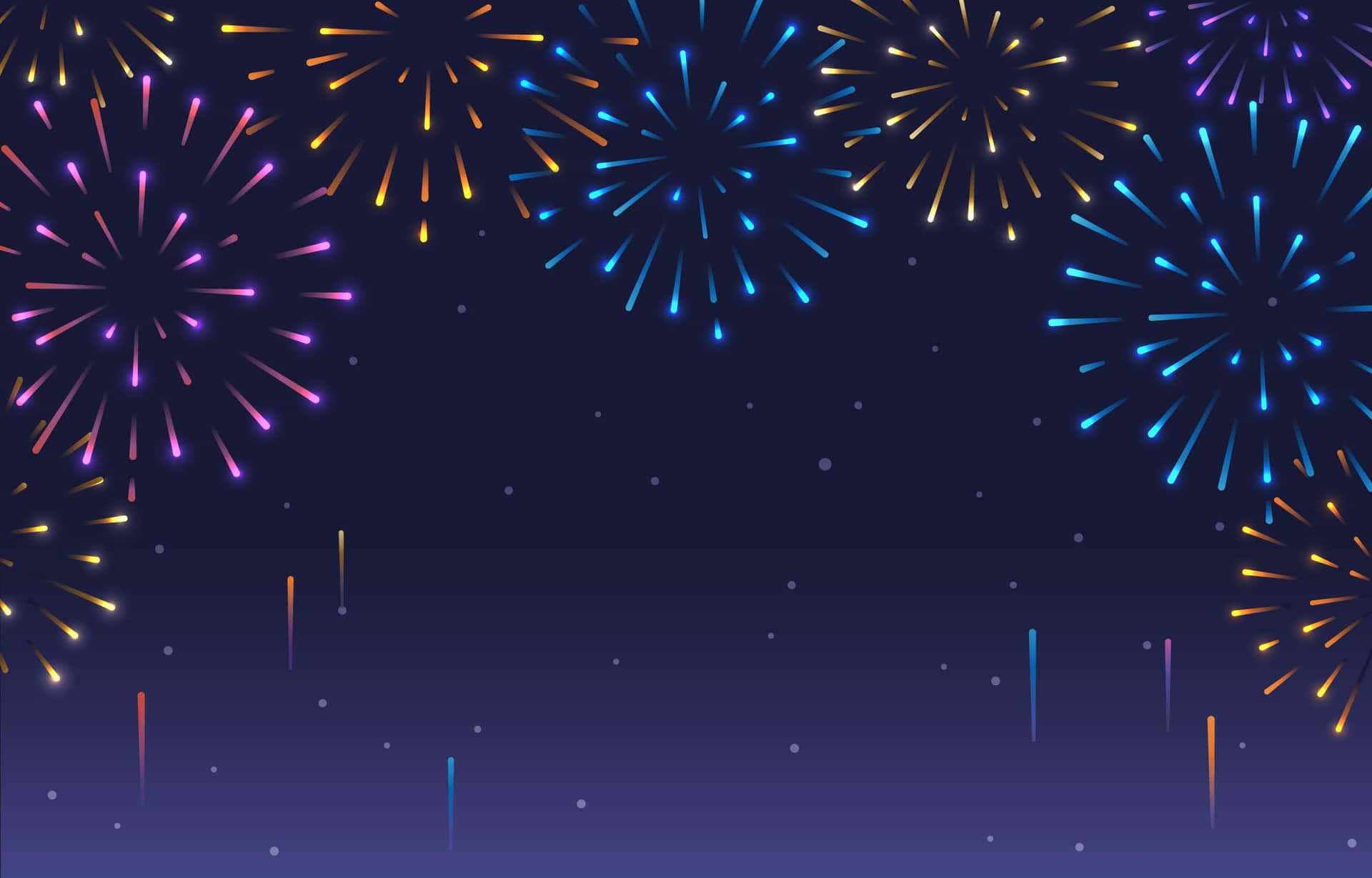 The beauty of a night sky filled with vibrant, shining fireworks.