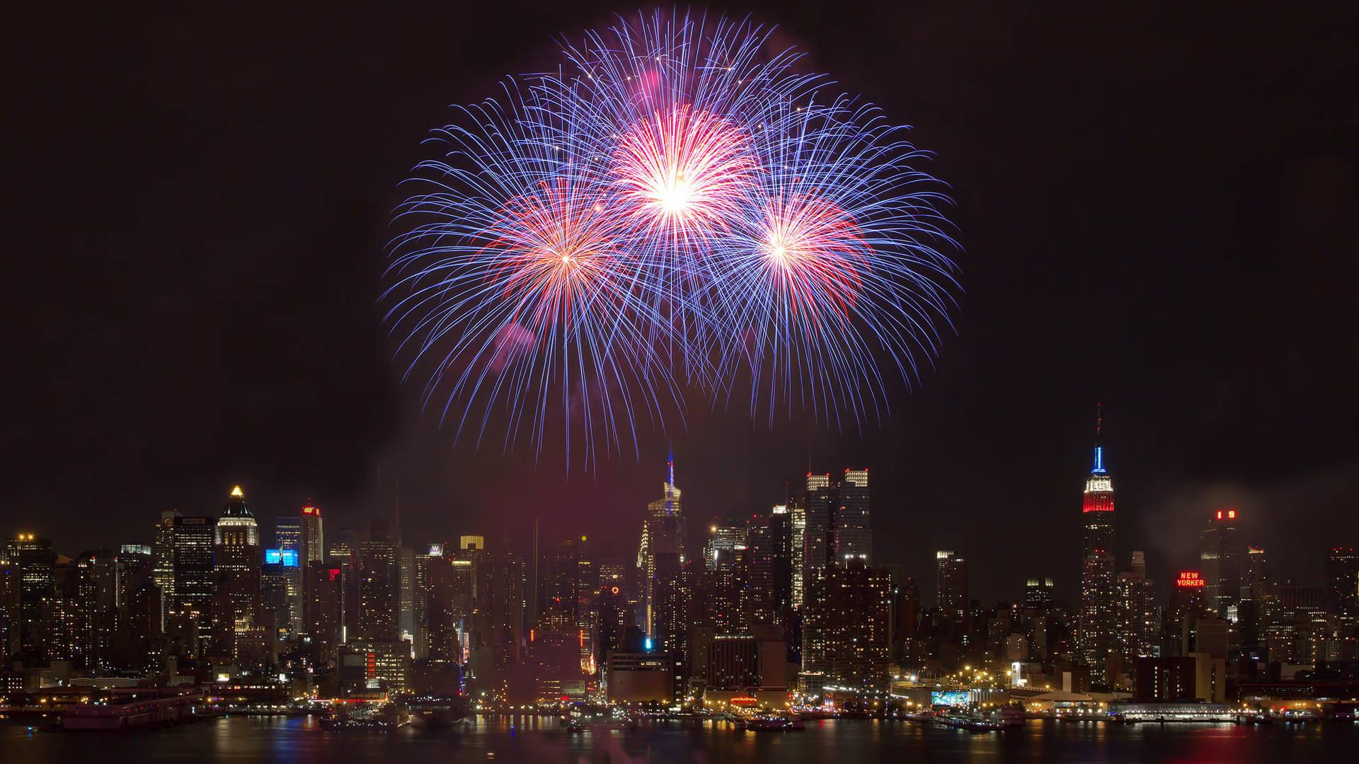 Fireworks At Night New York Computer Wallpaper