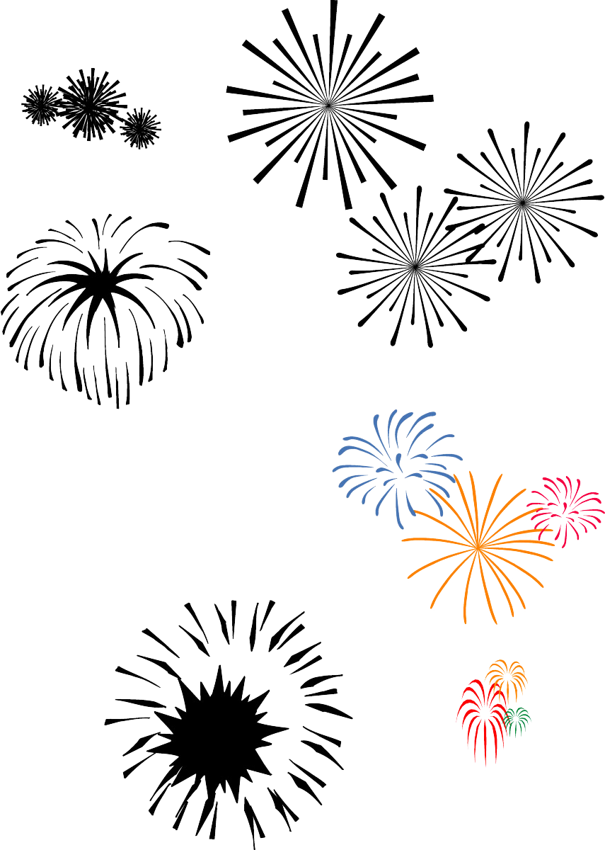Fireworks Display Illustration PNG