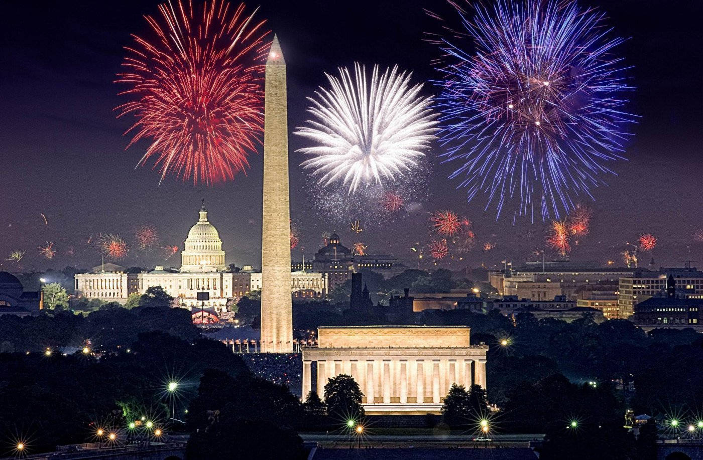 Fuochid'artificio A Washington, Dc Sfondo