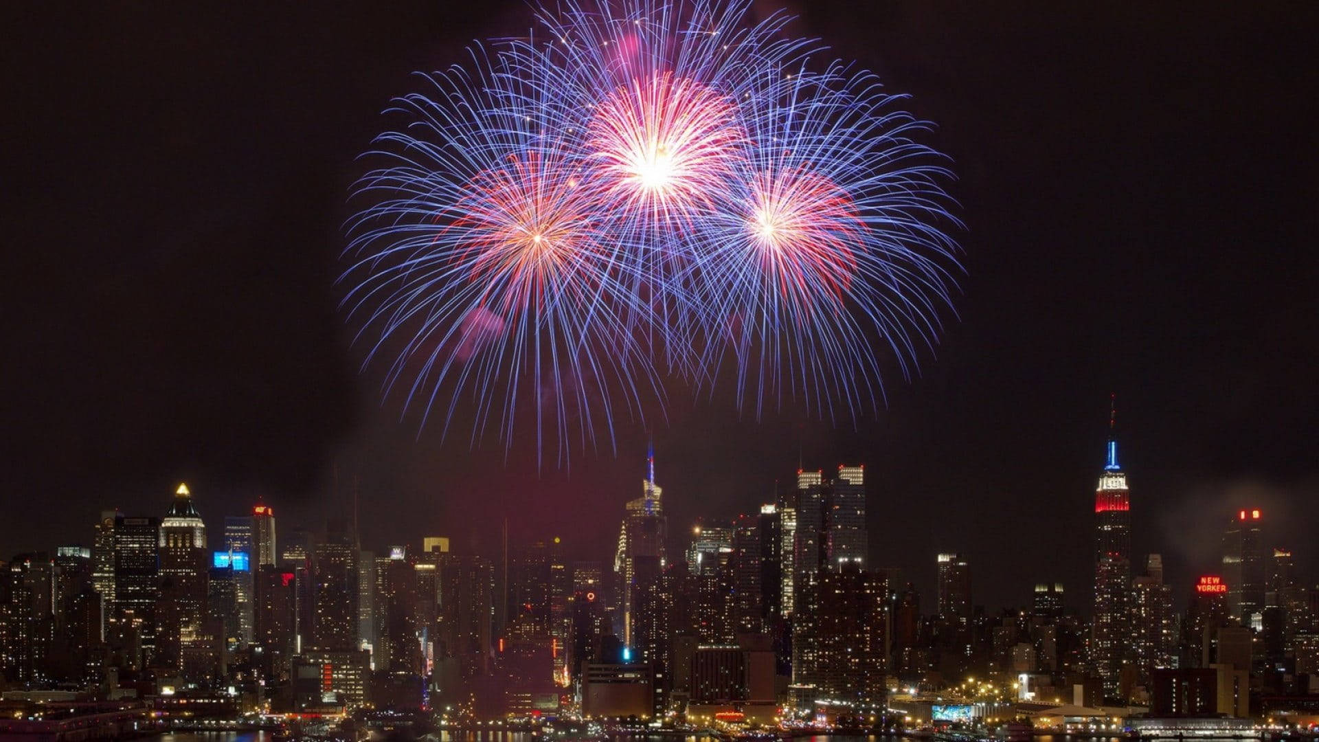 Fireworks New York Night Iphone Wallpaper