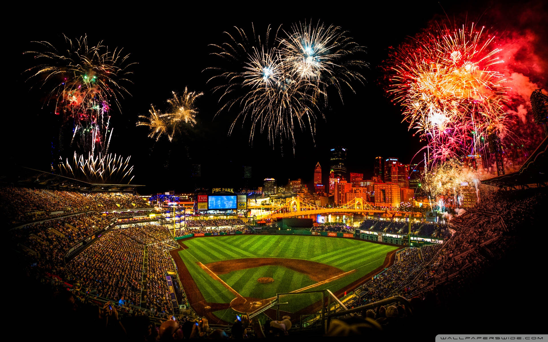 Fireworks Over Yankee Stadium Wallpaper