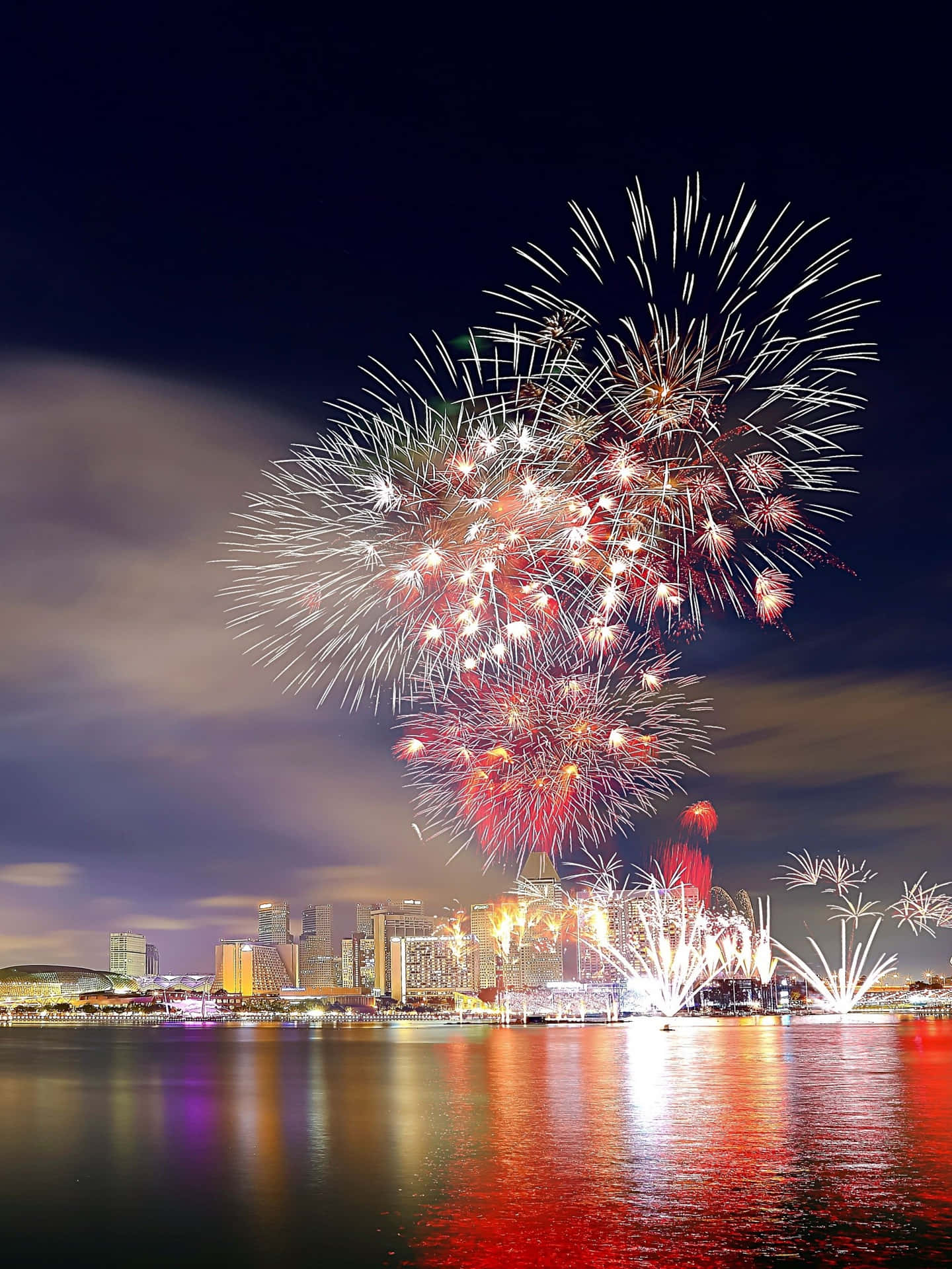 Festenazionale Di Singapore Fuochi D'artificio
