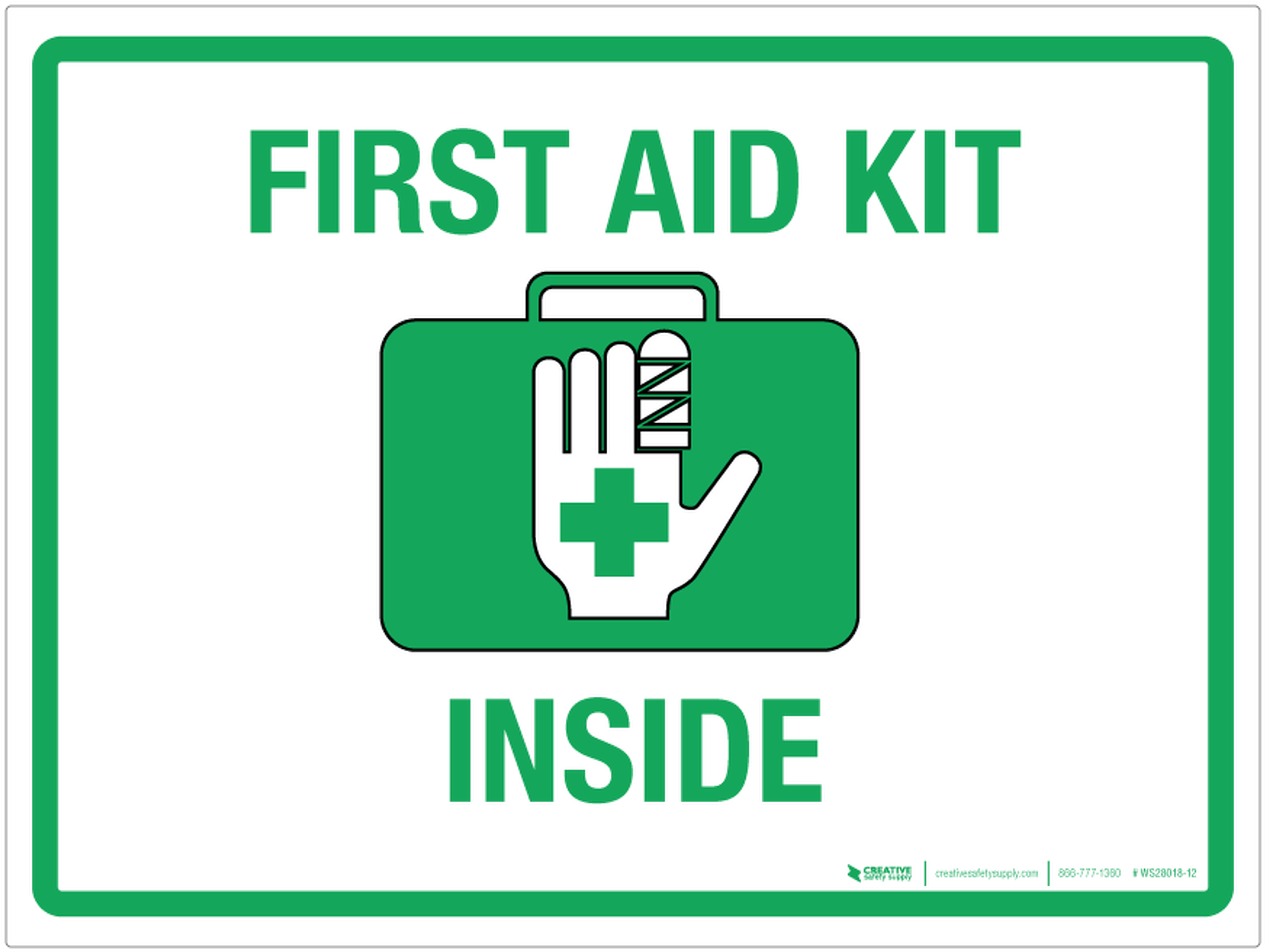 First Aid Kit Signage PNG