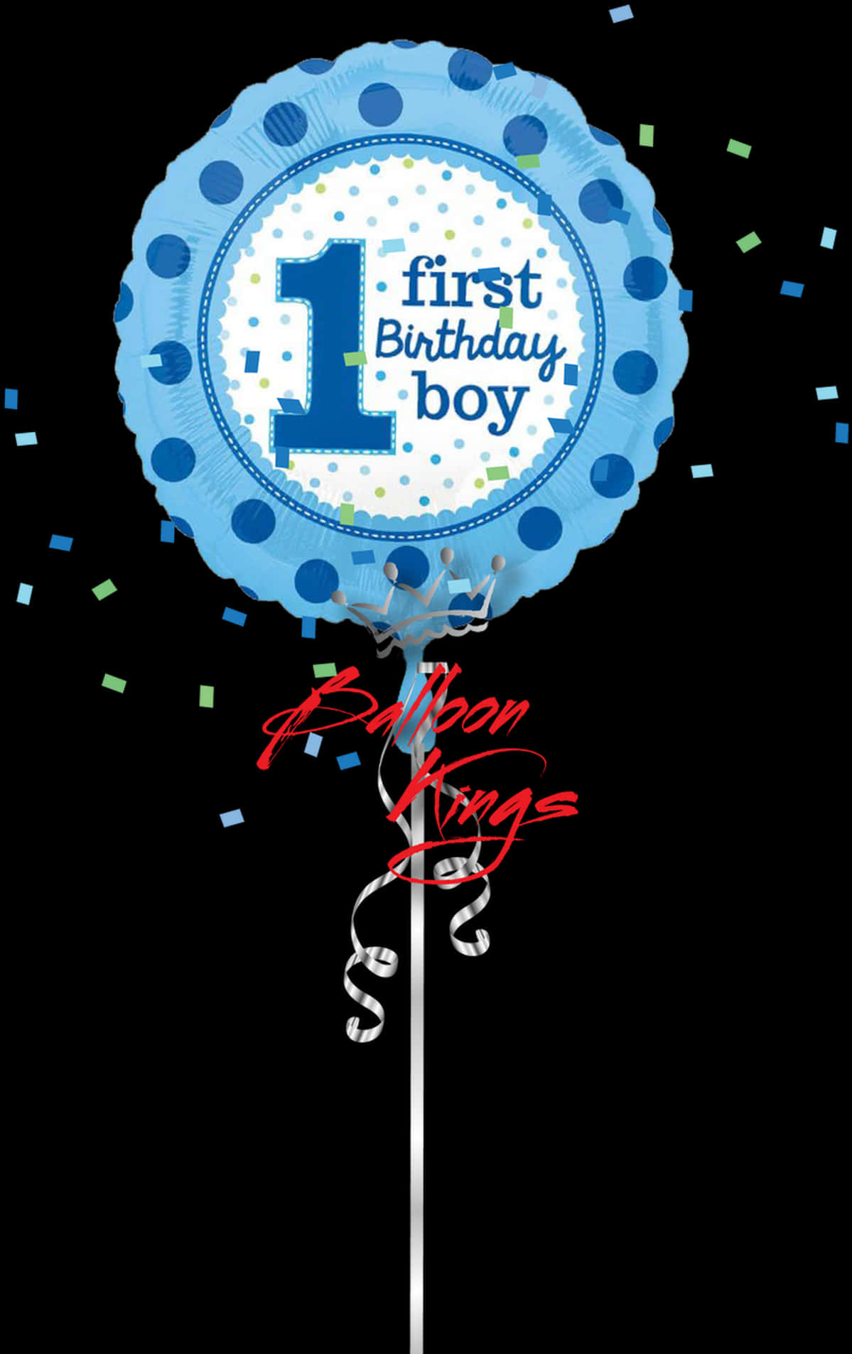 First Birthday Boy Balloon PNG