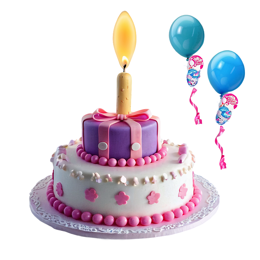 First Birthday Cake Png 05042024 PNG