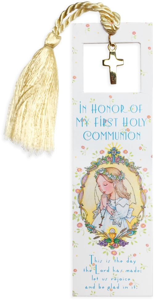 Download First Communion Bookmarkwith Tassel | Wallpapers.com