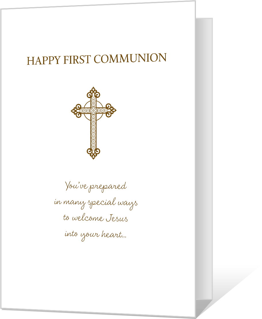 First Communion Greeting Card PNG