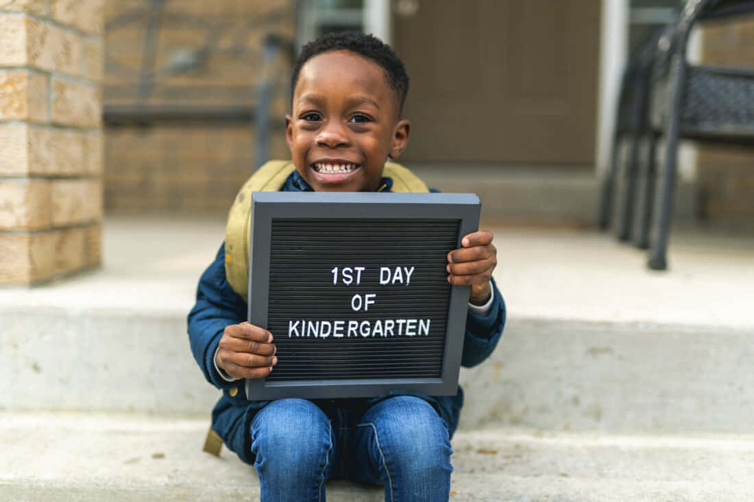 Eerste Dag Van Kleuterschool Opwinding Achtergrond