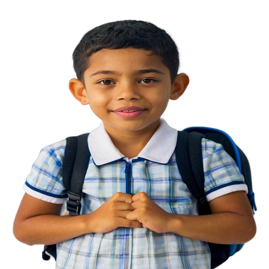 First Dayof School Boywith Backpack PNG