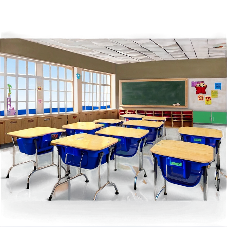 First Dayof School Classroom Scene PNG