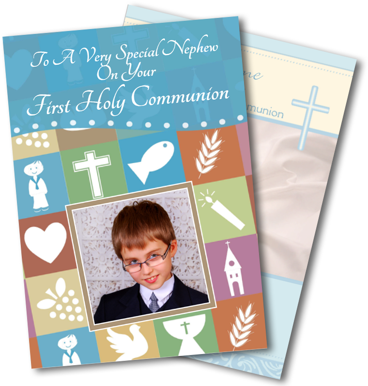 First Holy Communion Cardsfor Nephew PNG
