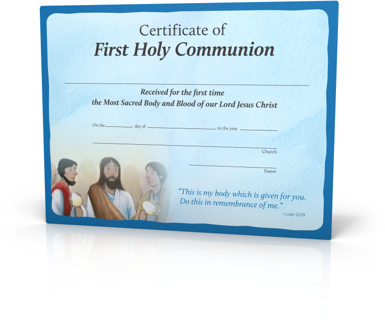 First Holy Communion Certificate PNG