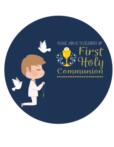 First Holy Communion Invitation Card PNG